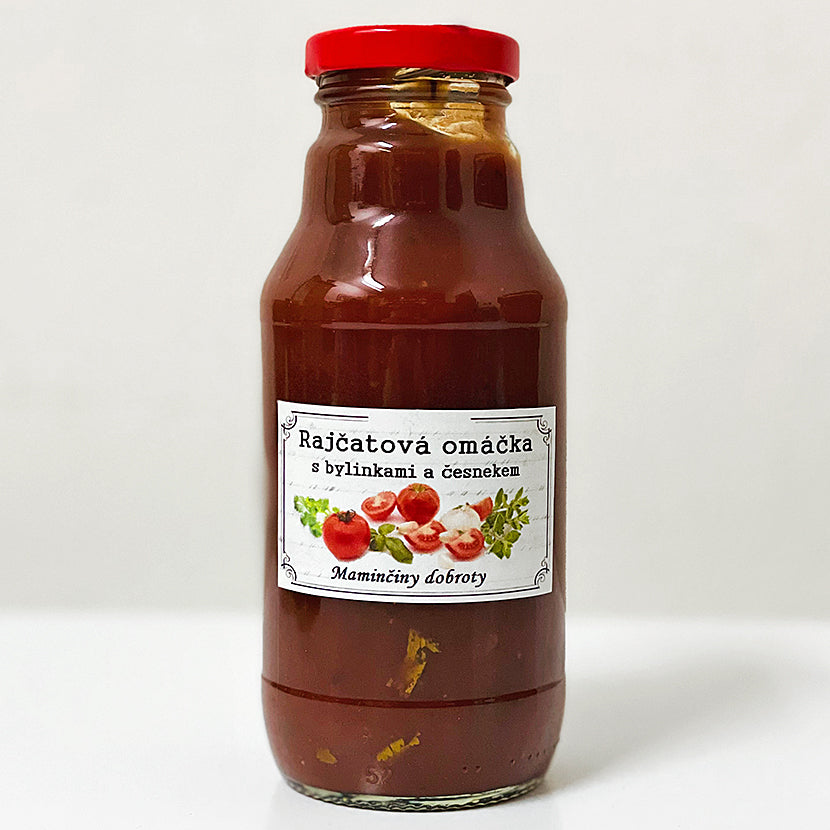 Omáčka rajčatová  s bylinkami a česnekem (300 ml)